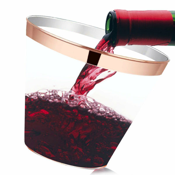 Plastic Wine Glass Rose gold Glasses Drink Cup Cocktail Party Gold Cup