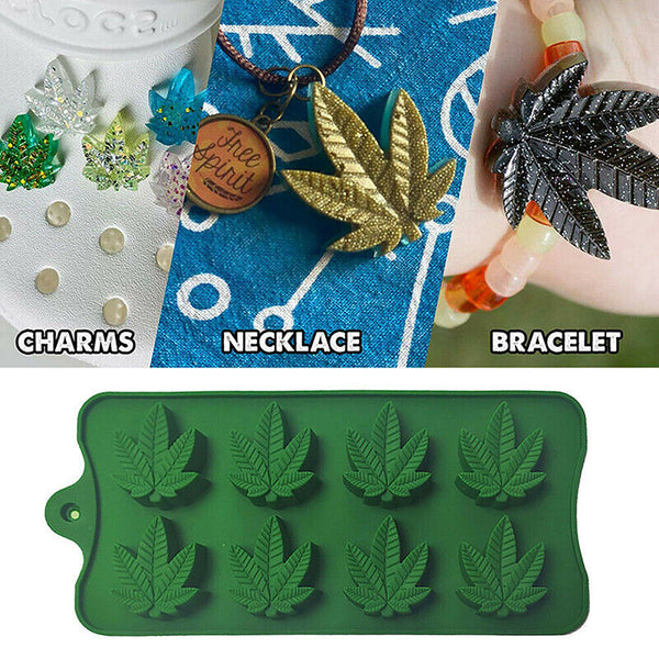 8 Maple Leaf Silicone Mold Baking Moulds For Mousse Cake Fondant Chocolate Candy