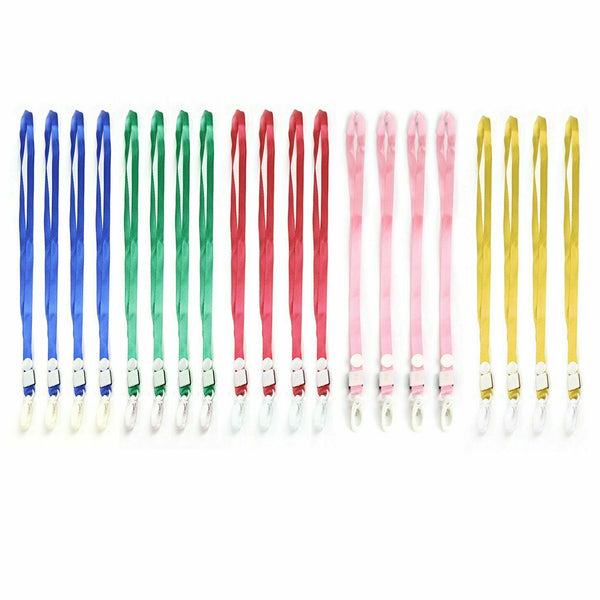 10x Clear Plastic ID CARD HOLDER POUCH + 20x Neck Strap Lanyard Multi Colour Set