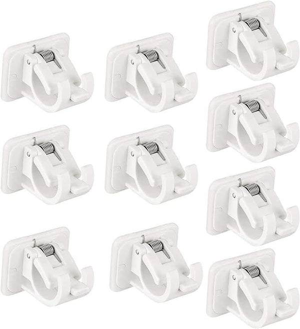 Nail-free Adjustable Curtain Pole Wall Bracket Self-adhesive Rod Holder AU