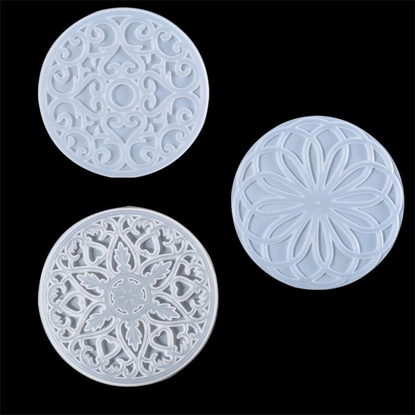 Mould Silicone Resin Mandala Placemat Epoxy Mold Coaster Cup Mat Crafts Casting
