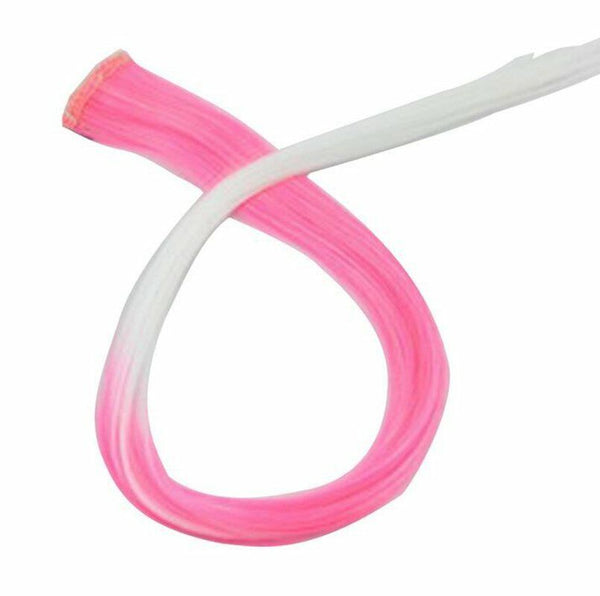 Clip On In Hair Extension Long Hair Coloured Synthetic Crochet Party Highlights