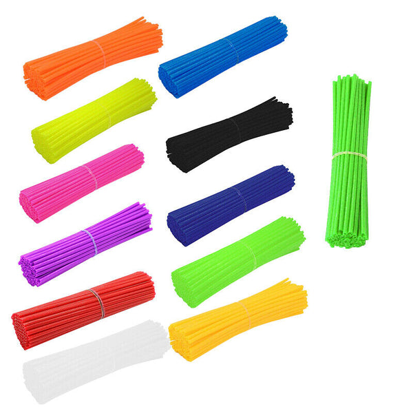 72PCS Wheel Spoke Wrap Sleeves Mountain Bike Bicycle MTB Wraps Skins Covers AU