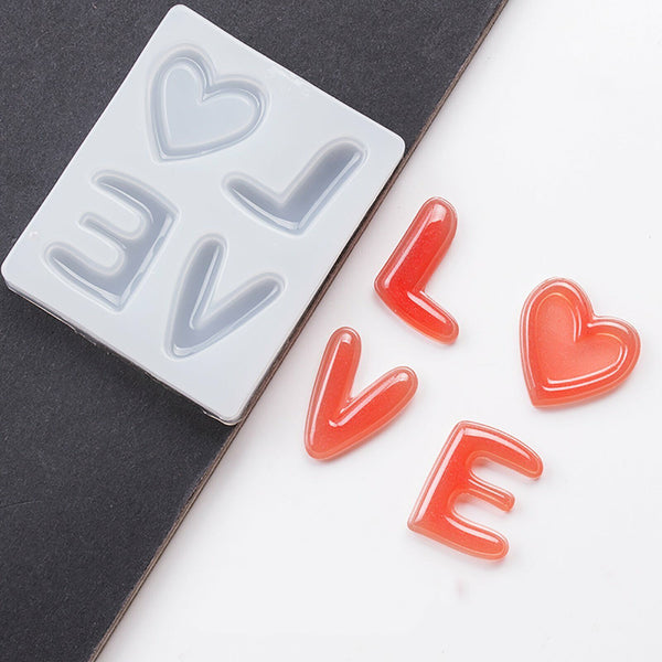 Resin Casting Making Jewelry Mold LOVE Sign Epoxy Mould DIY Craft Tool Silicone