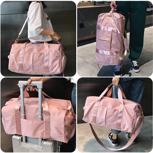 Women Gym Sports Bag Shoulder Bag Hand Luggage Duffel Large Capacity Travel Bags