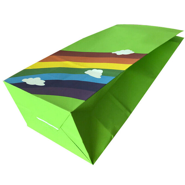 80PCS Kraft Paper Party Bag Seal Birthday Favor Kids Rainbow Candy paper bags