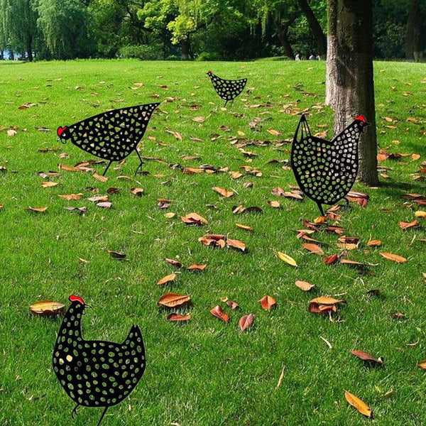 Garden Ornaments Chicken Yard Art Garden Backyard Lawn Decor Gift Easter Deco AU