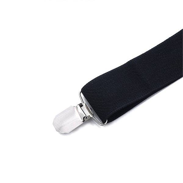 Extra Wide Men's Adjustable Elastic Suspenders Clip On Braces Trouser