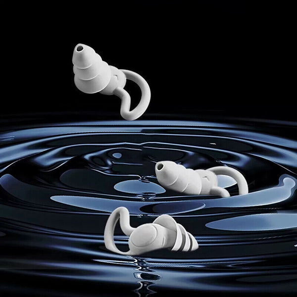 Ultra Soft Silicone Ear Plug Noise Reduction Flexible Reusable Study Sleep Plugs