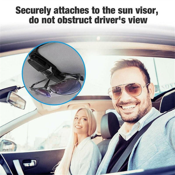 4pcs Car Glasses Holder Clip Case Sunglasses Eyeglasses Ticket Card Clip Holder