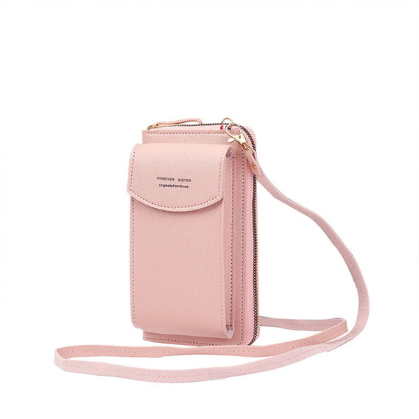 Women Pouch Bag Mobile Phone Bag PU Leather Crossbody Purse Wallet Shoulder Bags