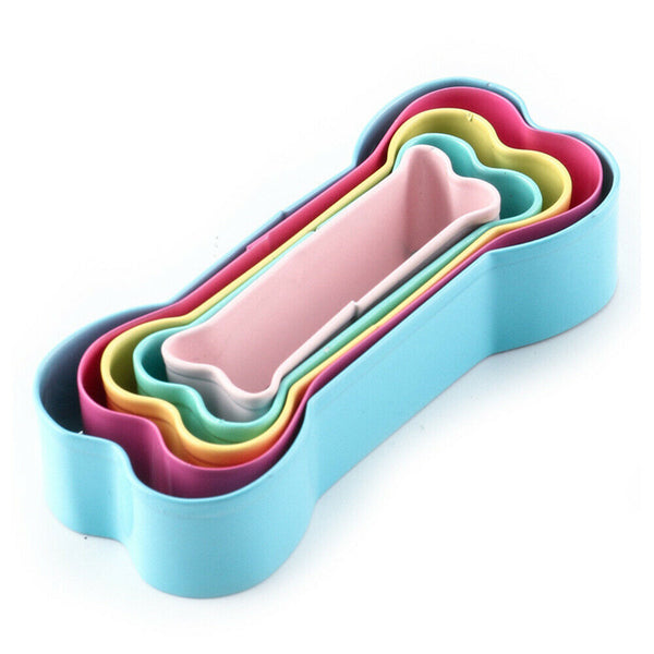 5Pcs Stainless Steel Dog Bone Cookie Cutter Biscuit Fondant Pastry Baking Tools - Lets Party