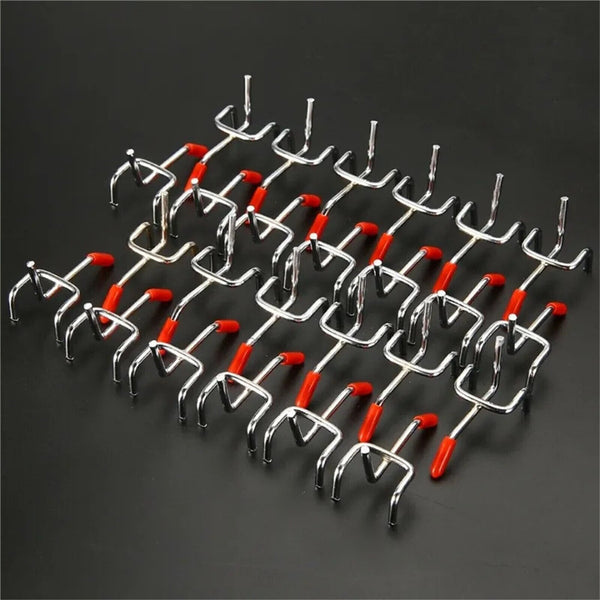 50PCS 50mm Metal Pegboard Hook PEG Borad Hooks Wall Display Storage Hanger Hook