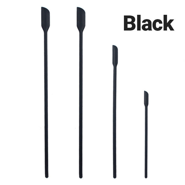 4x Silicone Mini Spatula Jar Scraper Scoop Tip Long Spatula Cosmetic Bottle B8A3