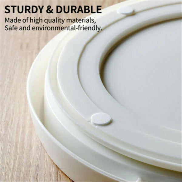 1/2PCS 25/30cm Non-Skid Turntable Pantry Tray Lazy Susan Storage Organizer Rack