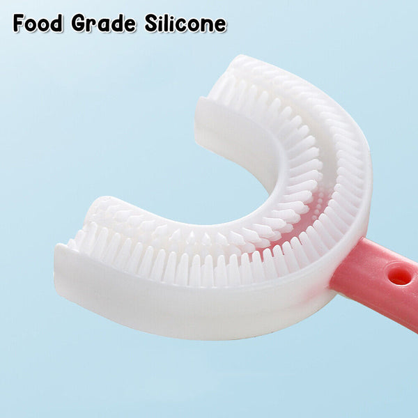 Baby Toothbrush U-shaped Silicone Brush Head Cleaning Teeth for Kids 2-12 Year - Lets Party
