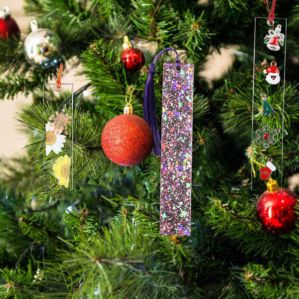 6pcs Rectangle Silicone Bookmark Mold DIY Epoxy Resin Craft Mould Making Tools