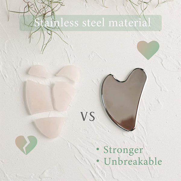 Stainless Steel Gua Sha Massage Tool Facial Scraper Eye Roller Shaping Massager