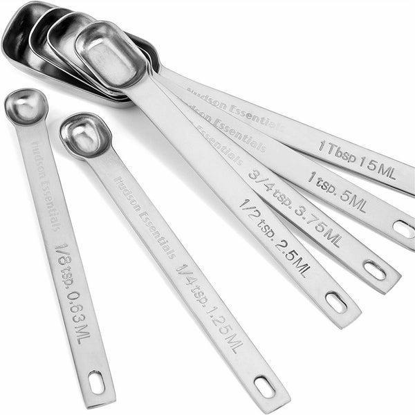 5/6pcs Stainless Steel Mini Measuring Seasoning Dry and Liquid Ingredients Spoon