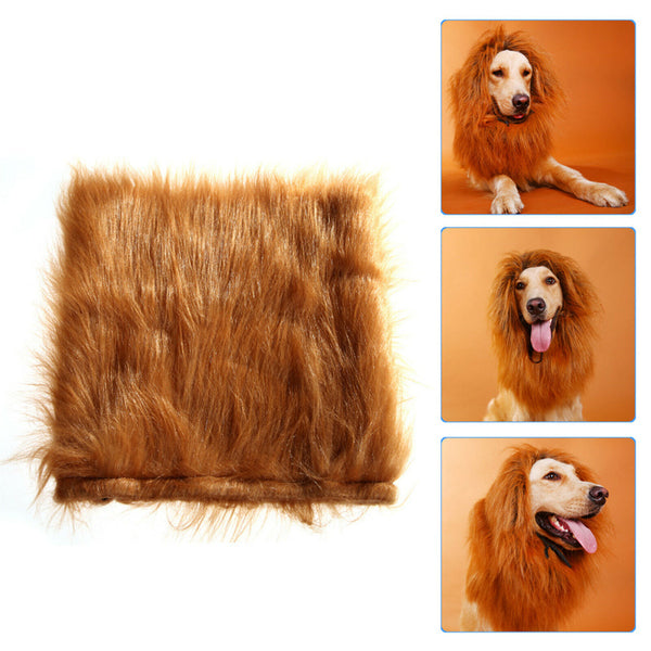Pet Large Lion Costume Mane Wig Dog Fancy Dress Up Party for Halloween ClothesAU