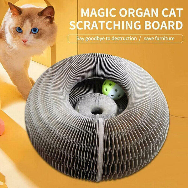 Magic Organ Cat Scratching Board Grab Board--Comes With A Toy Bell Ball AU Stock