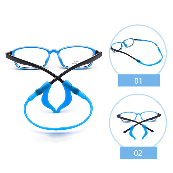 Silicone Glasses Lanyard Eyeglasses Holder Neck Cord Strap Ear Grip Hooks Kids
