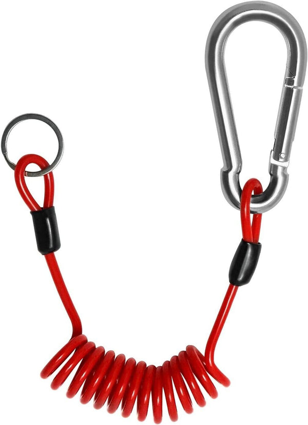 4 Ft Breakaway Trailer Cable Trailer Brake Safety Cable Spring Towing Coiled Wi