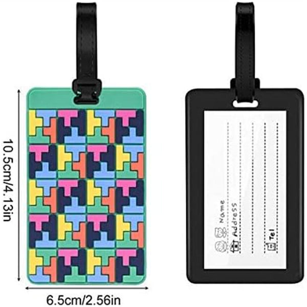 3PCS Luggage Tags Backpack Label ID Address Handbag School Plastic Travel Tag AU