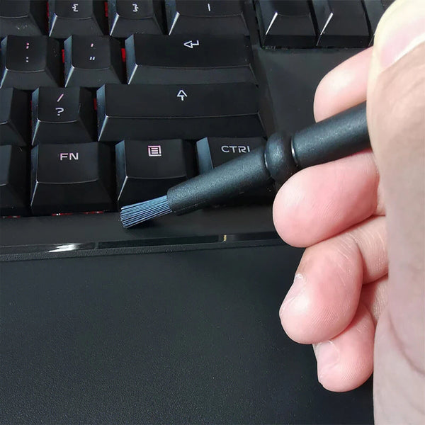 6X Anti-Static Keyboard Cleaning Kit Black Plastic Laptop PC Dust Cleaner Brush