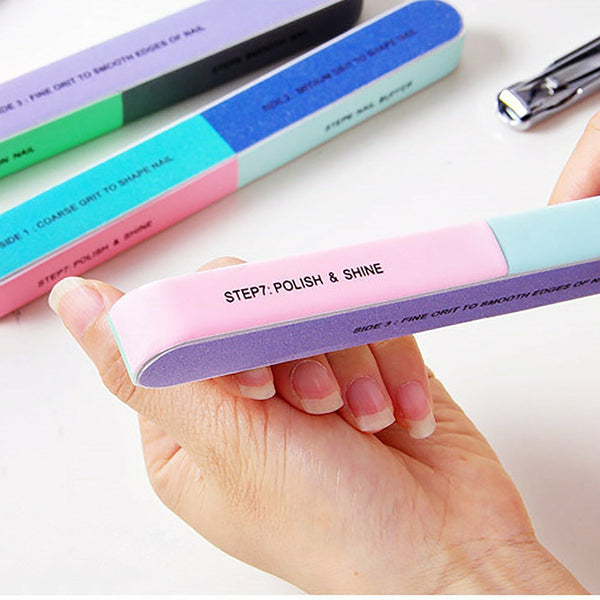 Nail Files Sanding Buffer Grit Emery Gel File Nails Filer Art Pedicure Manicure - Lets Party