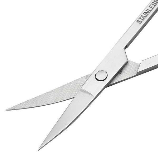 Small Sliver Manicure Eyebrow Nose Eyelash Cuticle Nail Scissors Curved Trimming