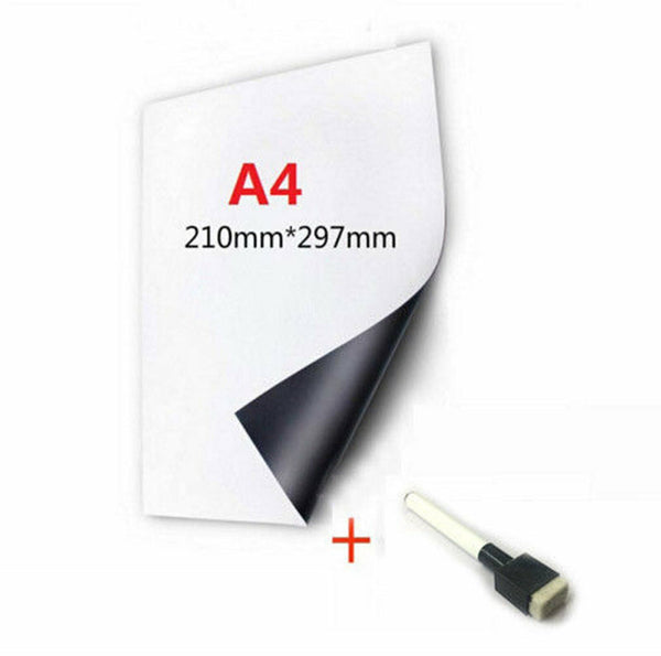 A4 A5 Fridge Magnetic Whiteboard + Board Pen Marker Eraser Memo Reminder Magnet - Lets Party