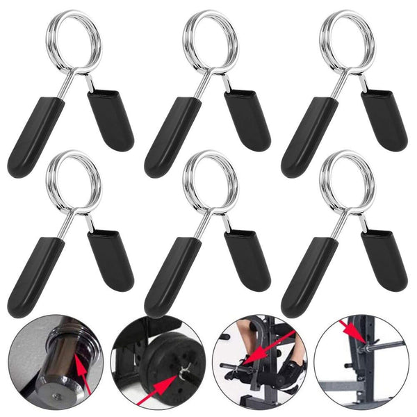 4PCS 25mm Barbell Bar Clamp Spring Collar Clips Gym Weight Dumbbell Lock Lift AU
