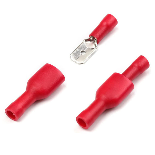 100PCS Insulated Spade Crimp Terminal Kit Cable Electrical Wire Splice Connector