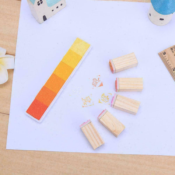 Gradient Color Ink Pad Inkpad Rubber Stamp Oil Based DIY Finger Print 10 Colours