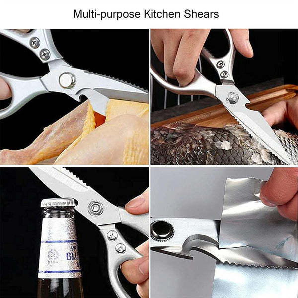 3Kind Heavy Duty Stainless Steel Kitchen Scissors Shear Fish Chicken Can Opener
