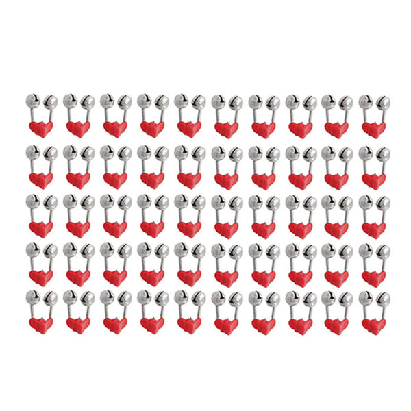 Up To 100PCS Best Bite Clip Fishing Alarm Bells Plastic Ring Double Rod Hot Red