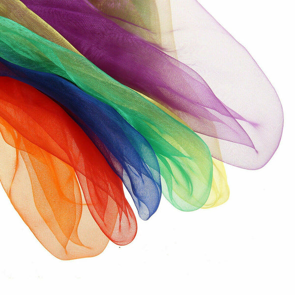 48pcs Juggling Silk Dance Magic Tricks Dancing Performance Props Chiffon Scarves