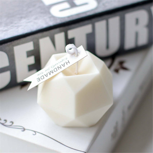 2PCS Eight-sided Diamond Candle Mould DIY Aromatherapy Soap Candle Mold 3D Craft