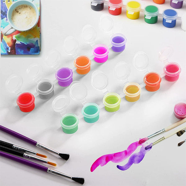 240PCS Empty Paint Pot Strips Plastic Mini Watercolor Draw Pigment Box