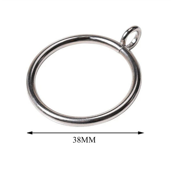 100Pcs Hinged Curtain Rings Hooks Multipurpose Clips Shower Curtain Open-up Ring - Lets Party