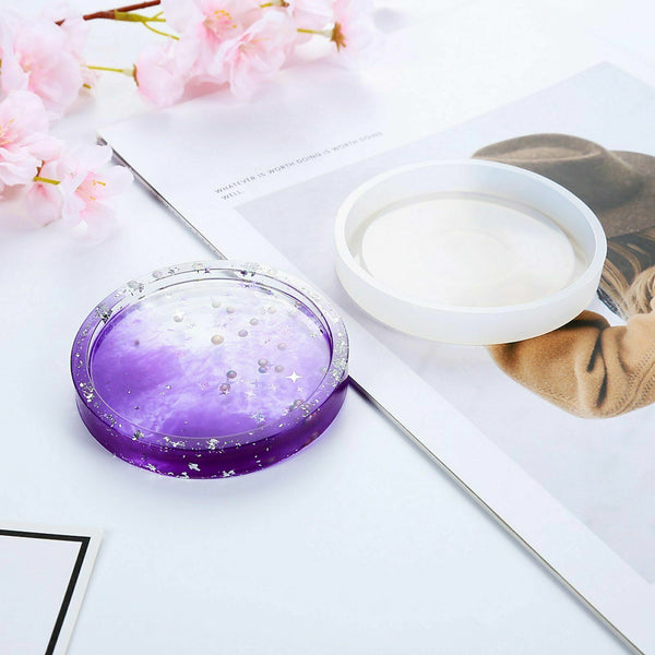 Coaster Cup Mat Mold Round Square Silicone Mould DIY Epoxy Resin Casting Tool AU - Lets Party
