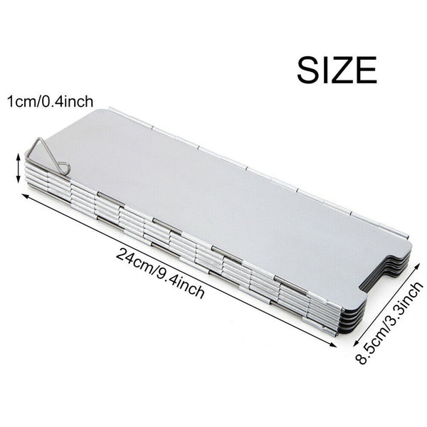 Aluminum Alloy Camping BBQ Cooker Stove Wind Shield Screen Foldable AU 30Plates