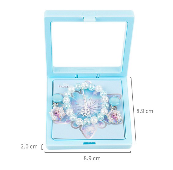 3PCS Frozen Bracelet Set Cute Hair Clip Earrings Kids Girls Jewellery Gift