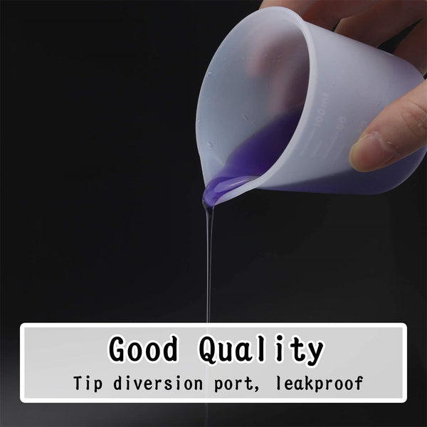 4/8/12X Silicone Measuring Cups Mixing Cup Resin Glue Tools Jewelry Casting Set