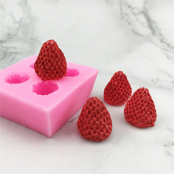 Candle Mold Strawberry Segment Fruit Soap Candles Mulberry Silicone 3D Mould DIY