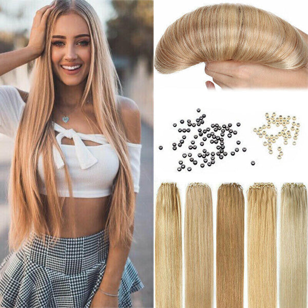 Hair Extension Micro Rings Beads 200-400x Silicone Lined MicroBead 5 x 3mm Links
