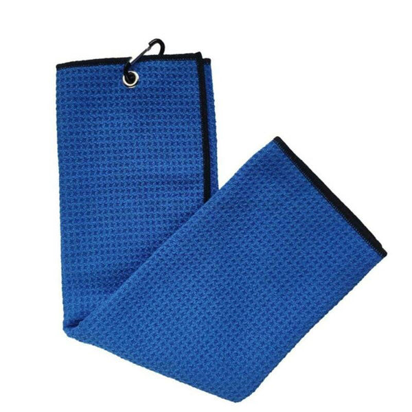 Sports Golf Towel Waffle Pattern Cotton With Carabiner Cleaning Towels Black AU
