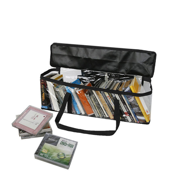 1/2pcs DVD Storage Bag Clear Windows CD Holder For Movies Media Case With Handle - Lets Party