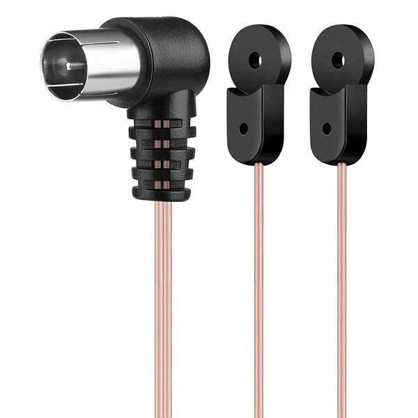 2M F Type FM Antenna 75 Ohm Male Plug For Home Radio Stereo Signal Receiver Use